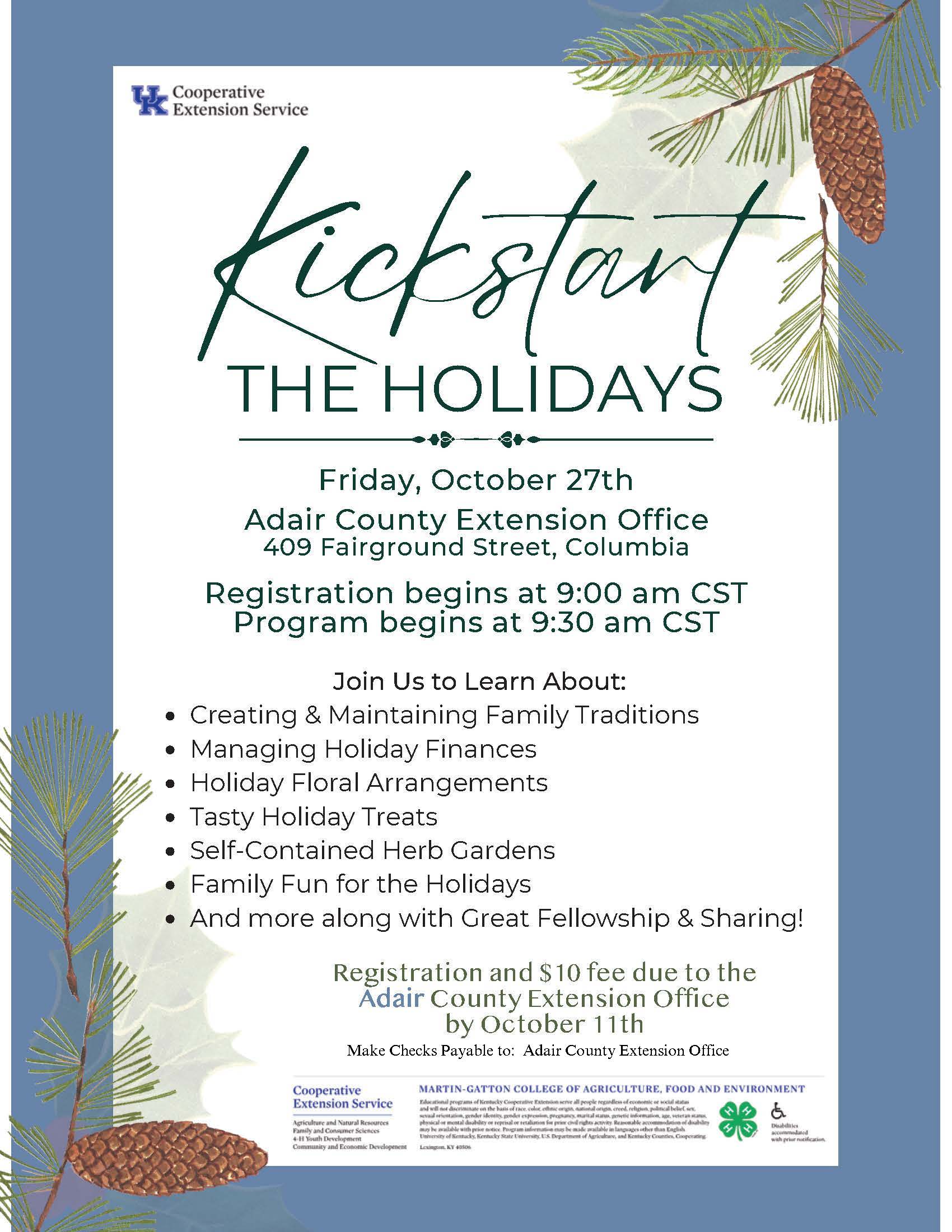 Kickstart the Holidays