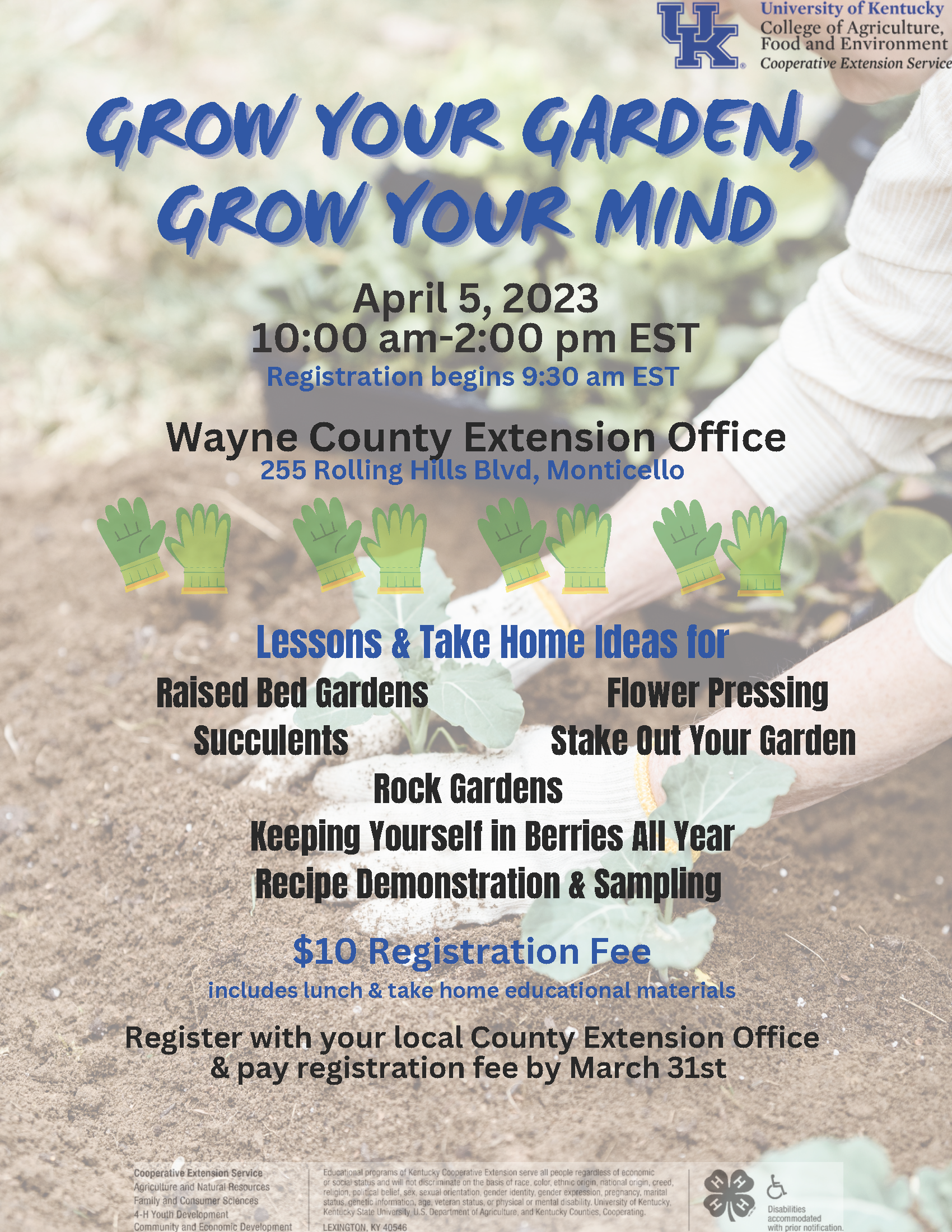 Grow Your Garden, Grow Your Mind | Adair County Extension Office