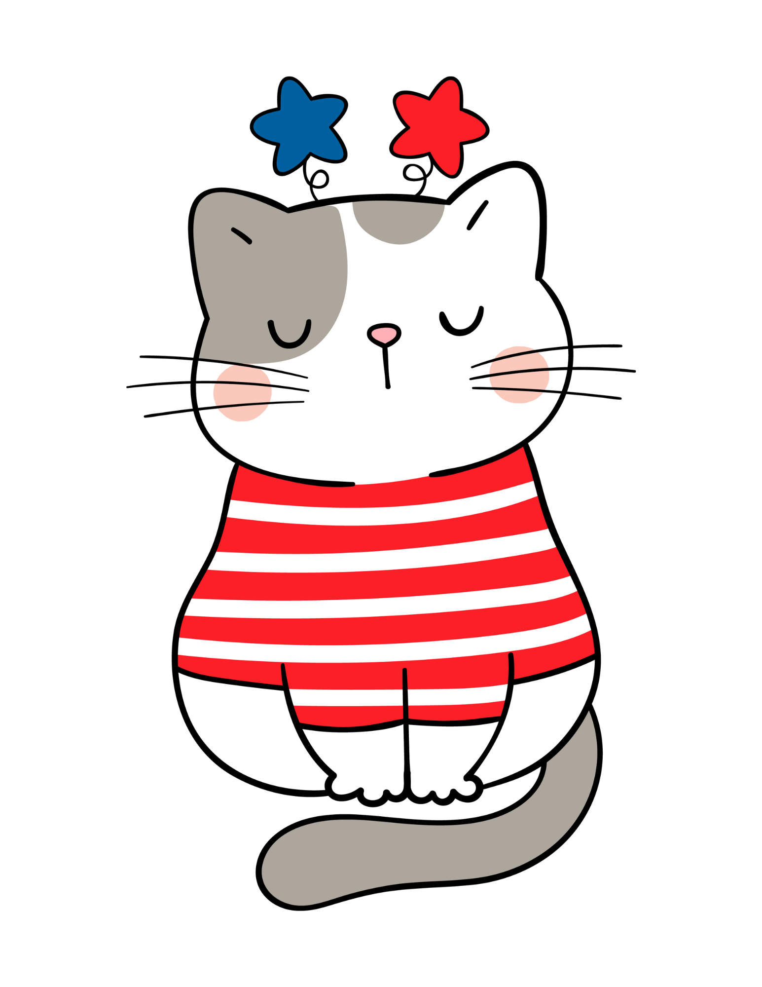 Patriotic cat