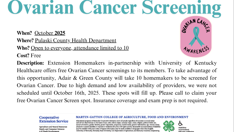 Ovarian Cancer Screening