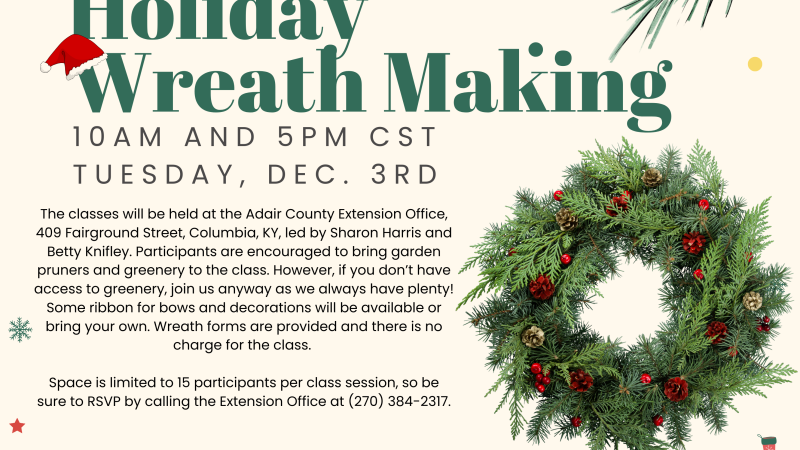 Wreath making flyer